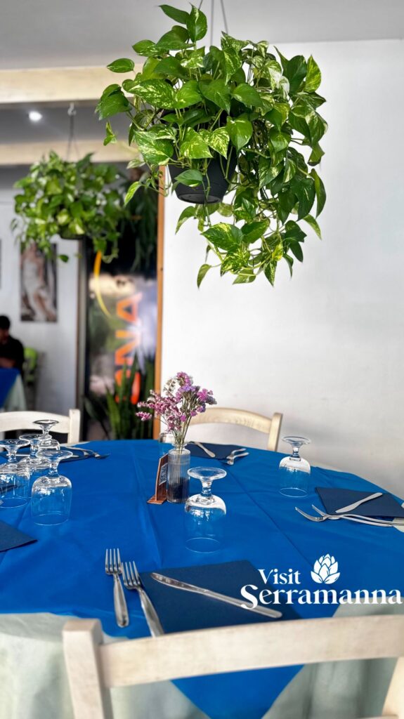 Ristorante Nostra Domus  – Nostradomus Restaurant in Serramanna is a cozy and refined venue. It offers generous portions of traditional Sardinian land and seafood dishes, often reinterpreted with a modern twist, along with bar service, aperitifs, and business lunches.